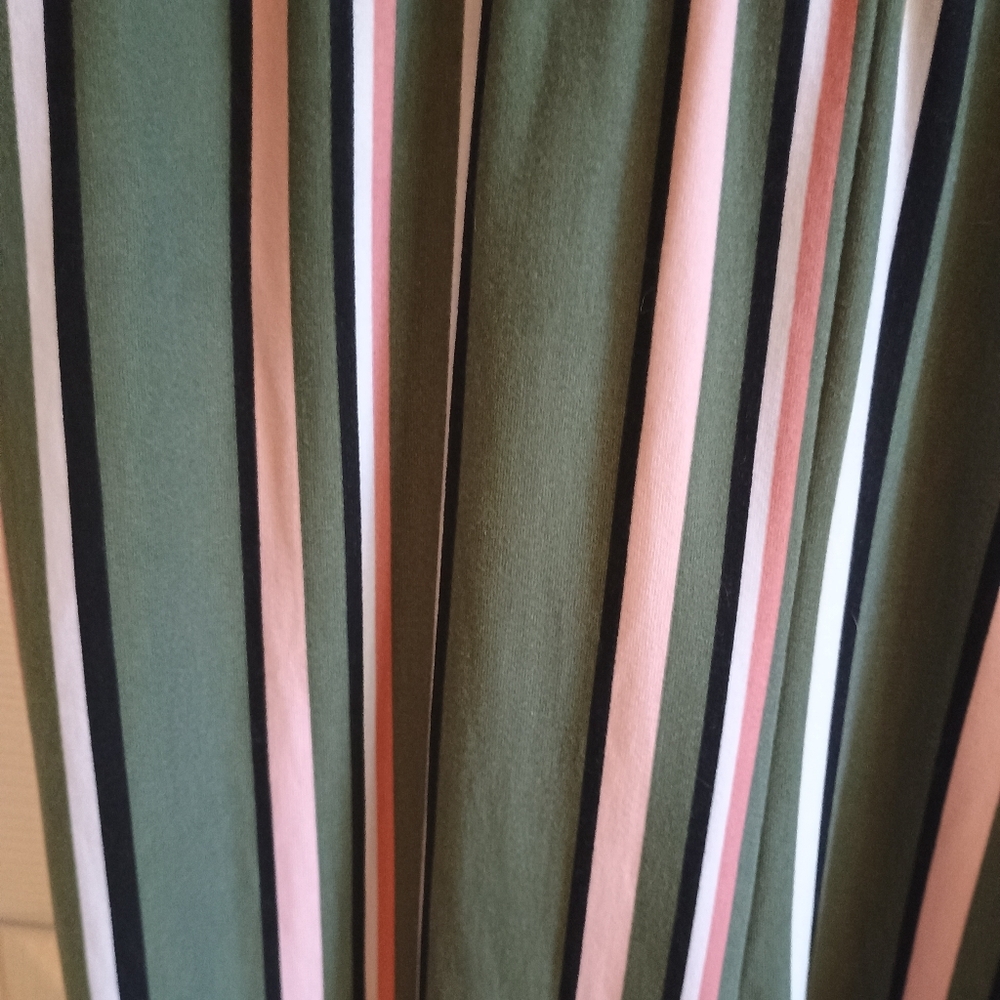 Just Be Women's Vertical Striped Jumpsuit  2X  Back Tie Effortless Chic‎ Boho - Picture 4 of 13
